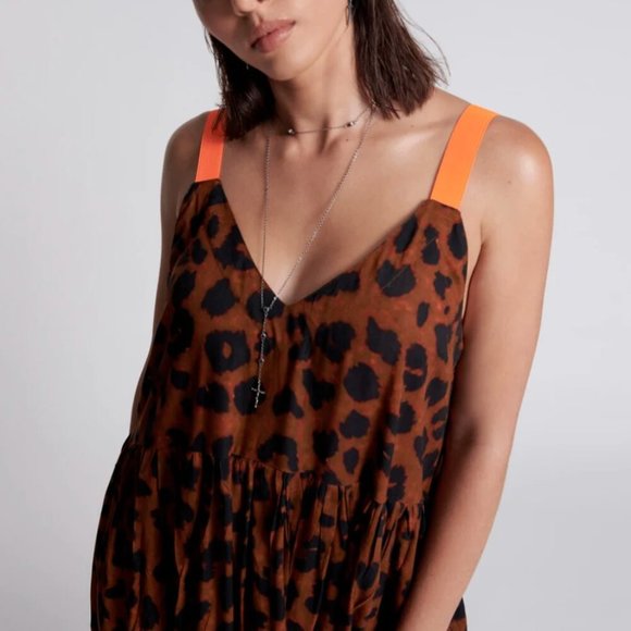 One Teaspoon Animal Print Maxi Slip Dress With Pockets Jungle Vibes Comfy Maxi - Picture 4 of 4